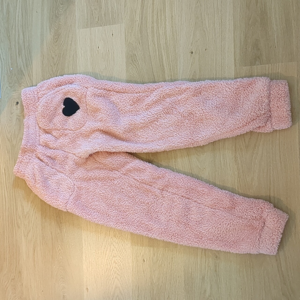 No Boundaries Fuzzy Pink PJ Pants